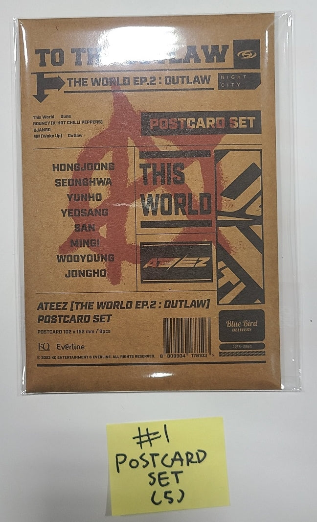 ATEEZ "THE WORLD EP.2 " - Everline Official MD [Postcard Set, Acrylic Stand, Passprt Case] - HALLYUSUPERSTORE