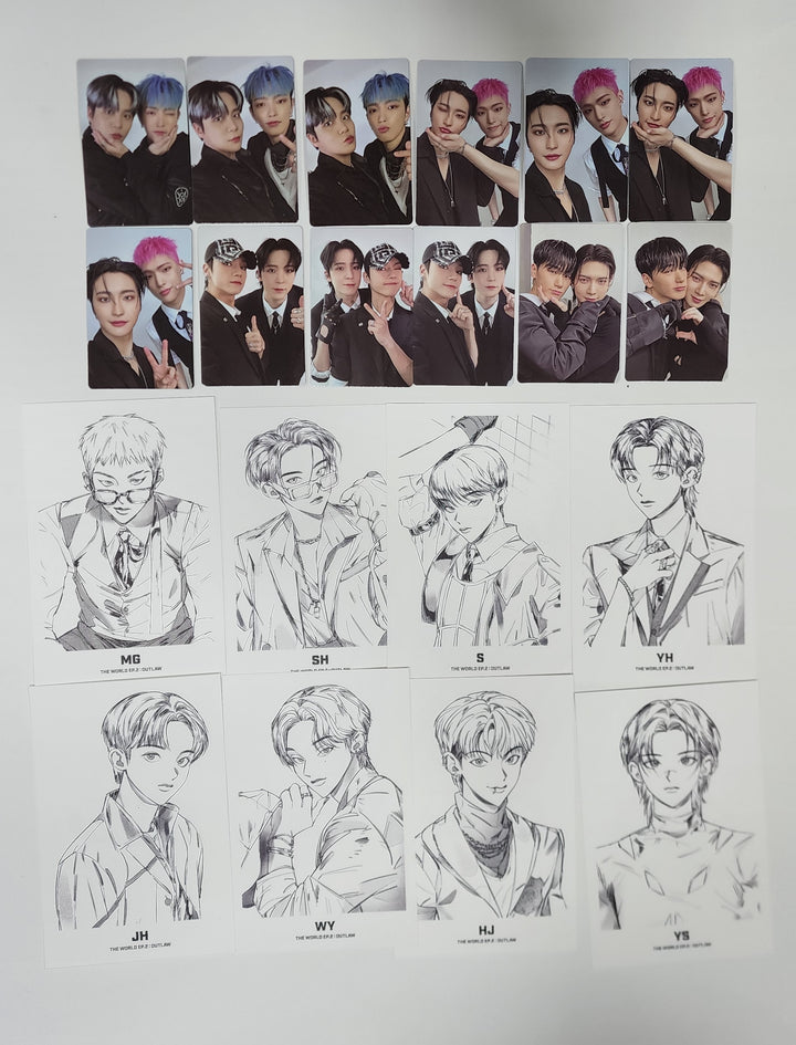 ATEEZ "THE WORLD EP.2 " 9th Mini - Official Photocard [Unit] &amp; Partner Card set (8EA) - HALLYUSUPERSTORE