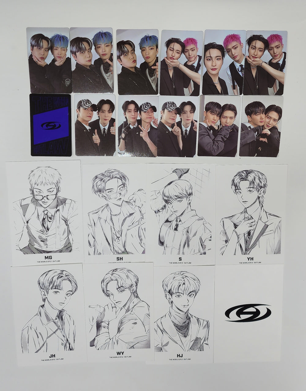 ATEEZ "THE WORLD EP.2 " 9th Mini - Official Photocard [Unit] & Partner Card set (8EA) - HALLYUSUPERSTORE