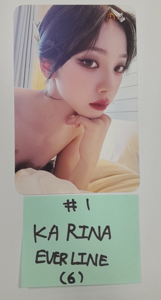 Aespa "MY WORLD" - Everline Fansign Event Photocard [Tabloid Ver.] - HALLYUSUPERSTORE