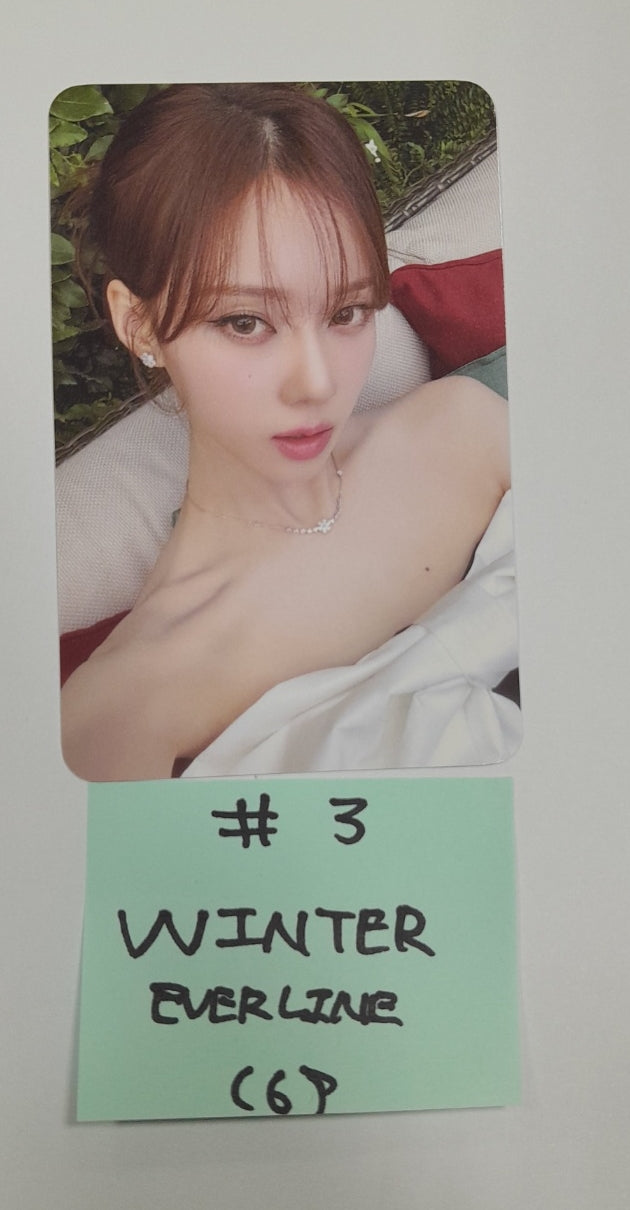 Aespa "MY WORLD" - Everline Fansign Event Photocard [Tabloid Ver.] - HALLYUSUPERSTORE