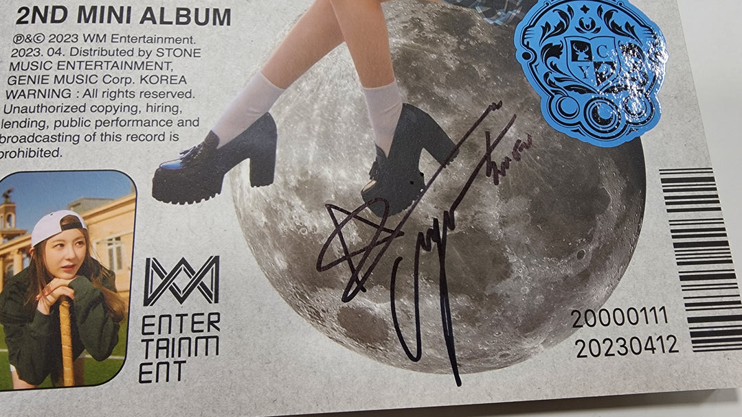 Lee Chae Yeon "Over The Moon" - Hand Autographed(Signed) Album - HALLYUSUPERSTORE
