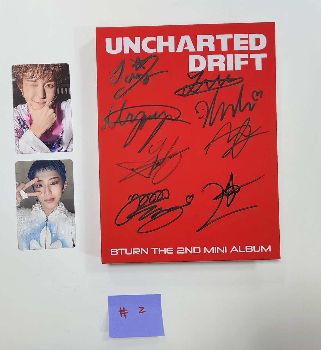 8TURN "UNCHARTED DRIFT" - Hand Autographed(Signed) Promo Album - HALLYUSUPERSTORE