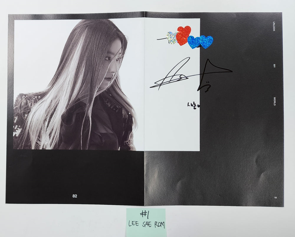 Fromis_9 "Unlock My World" - A Cut Page From Fansign Event Album - HALLYUSUPERSTORE