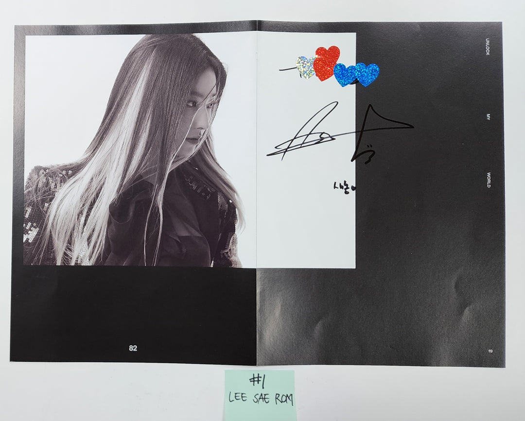 Fromis_9 "Unlock My World" - A Cut Page From Fansign Event Album - HALLYUSUPERSTORE