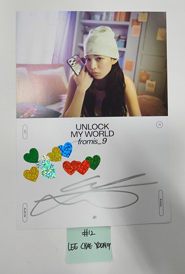 Fromis_9 "Unlock My World" - A Cut Page From Fansign Event Album - HALLYUSUPERSTORE