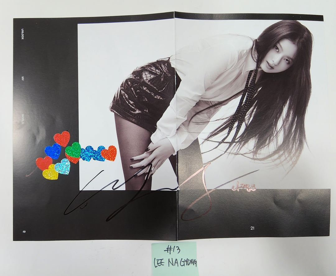 Fromis_9 "Unlock My World" - A Cut Page From Fansign Event Album - HALLYUSUPERSTORE