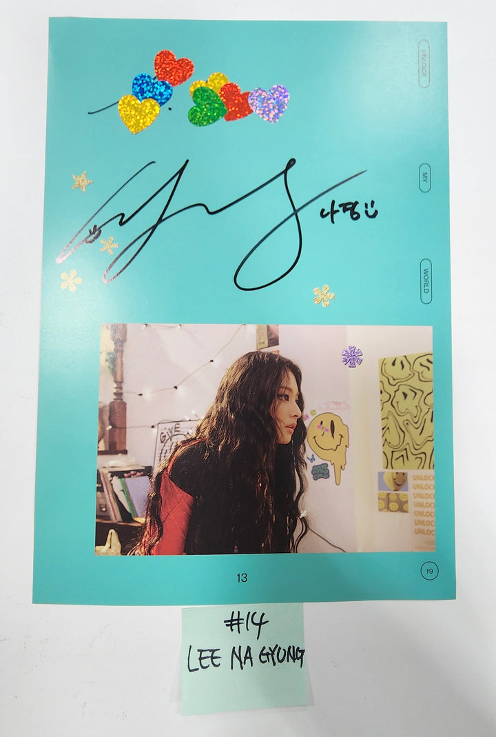Fromis_9 "Unlock My World" - A Cut Page From Fansign Event Album - HALLYUSUPERSTORE