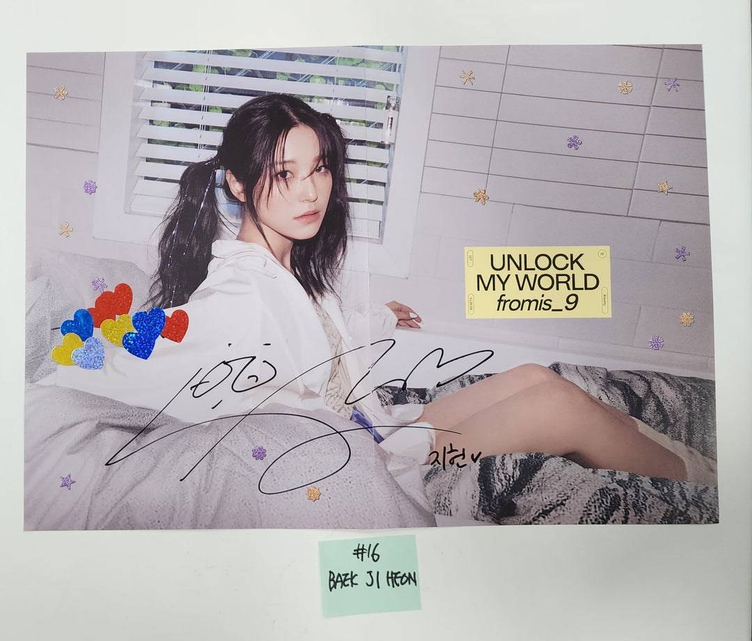 Fromis_9 "Unlock My World" - A Cut Page From Fansign Event Album - HALLYUSUPERSTORE