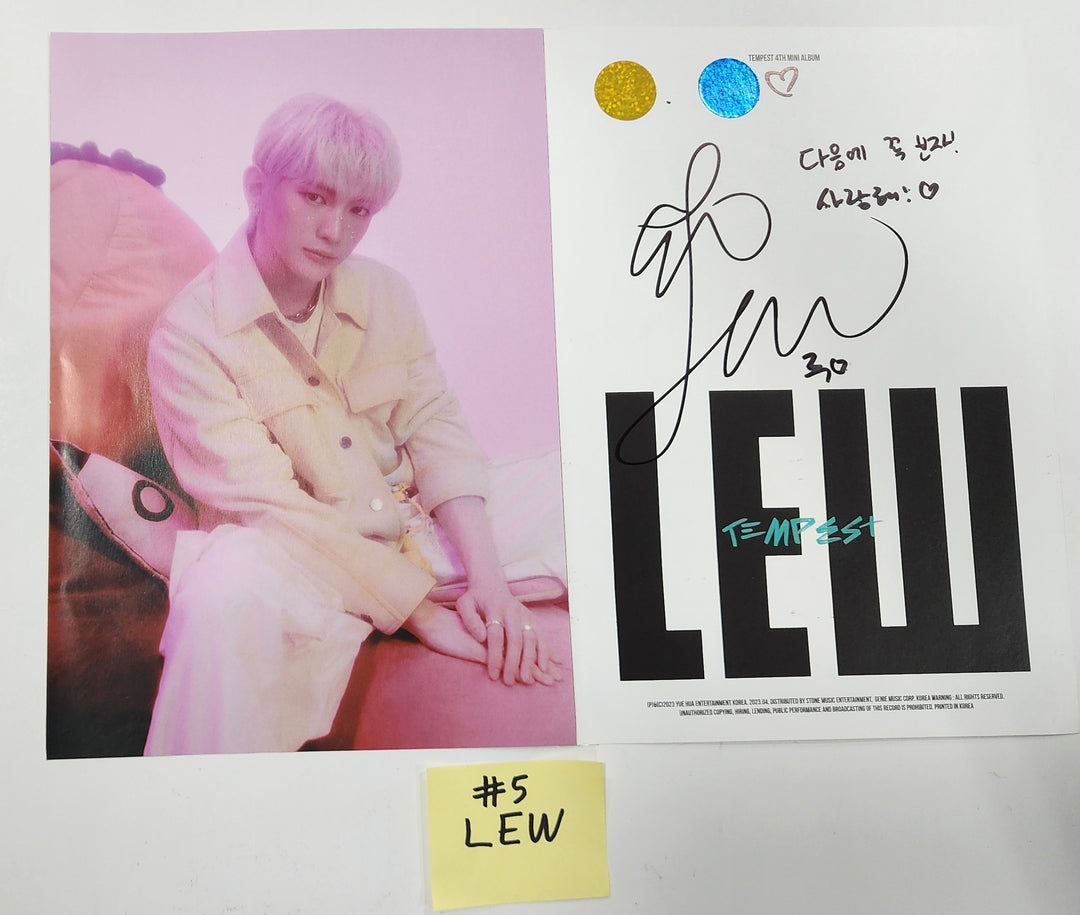 TEMPEST "폭풍전야" - A Cut Page From Fansign Event Album - HALLYUSUPERSTORE