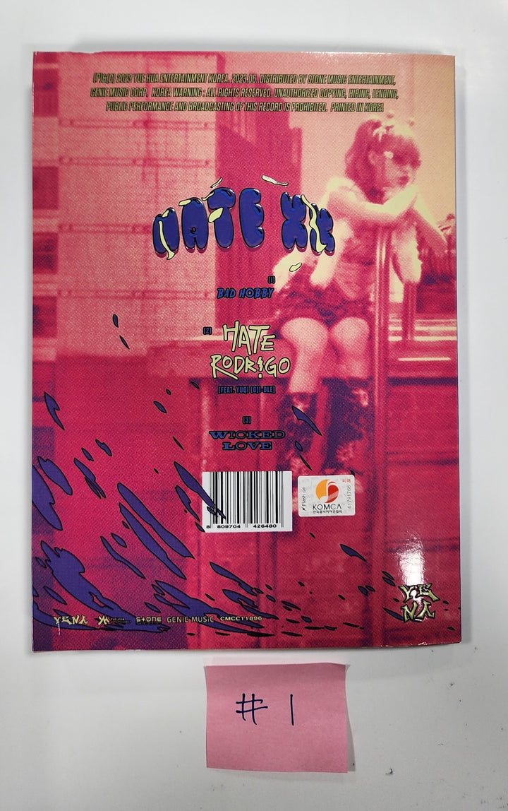 Yena "HATE XX" - Hand Autographed(Signed) Promo Album - HALLYUSUPERSTORE