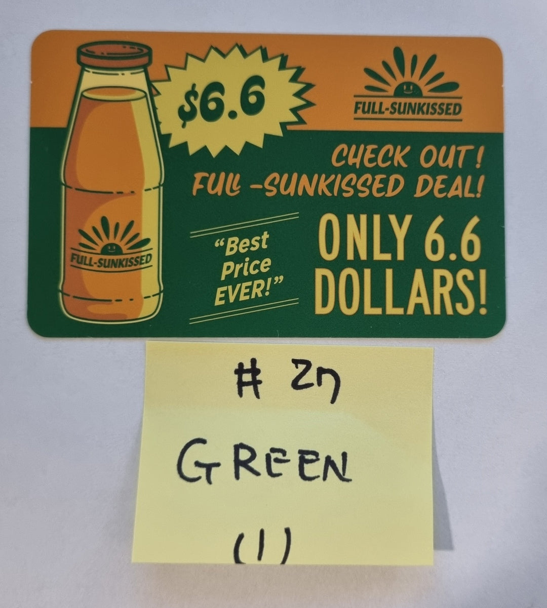 NCT "NCT CCOMAZ GROCERY STORE" - Official Trading Card [Green Ver + Orange Ver] - HALLYUSUPERSTORE