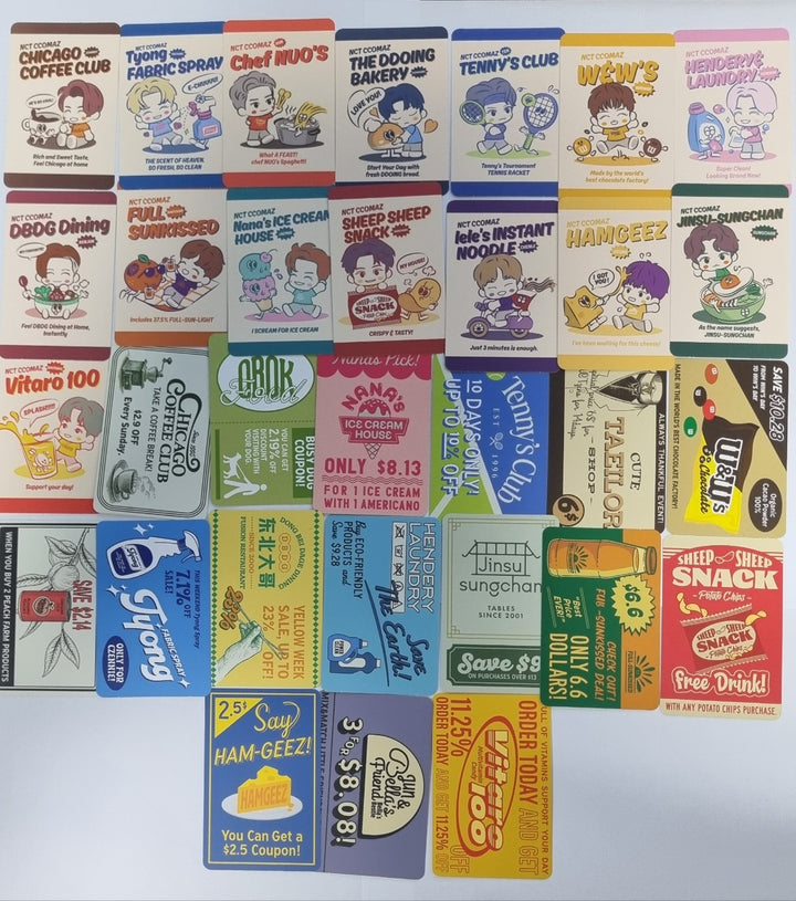 NCT "NCT CCOMAZ GROCERY STORE" - Official Trading Card [Green Ver + Orange Ver] - HALLYUSUPERSTORE