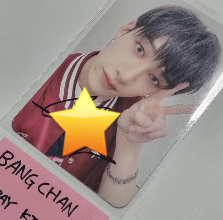 Bangchan (Of Stray Kids) "★★★★★ (5-STAR)" - Hand Autographed(Signed) Photocard - HALLYUSUPERSTORE