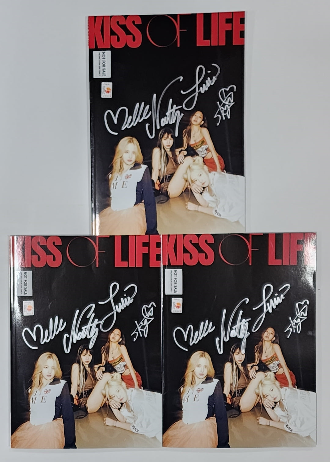 KISS OF LIFE "KISS OF LIFE"- Hand Autographed(Signed) Promo Album - HALLYUSUPERSTORE