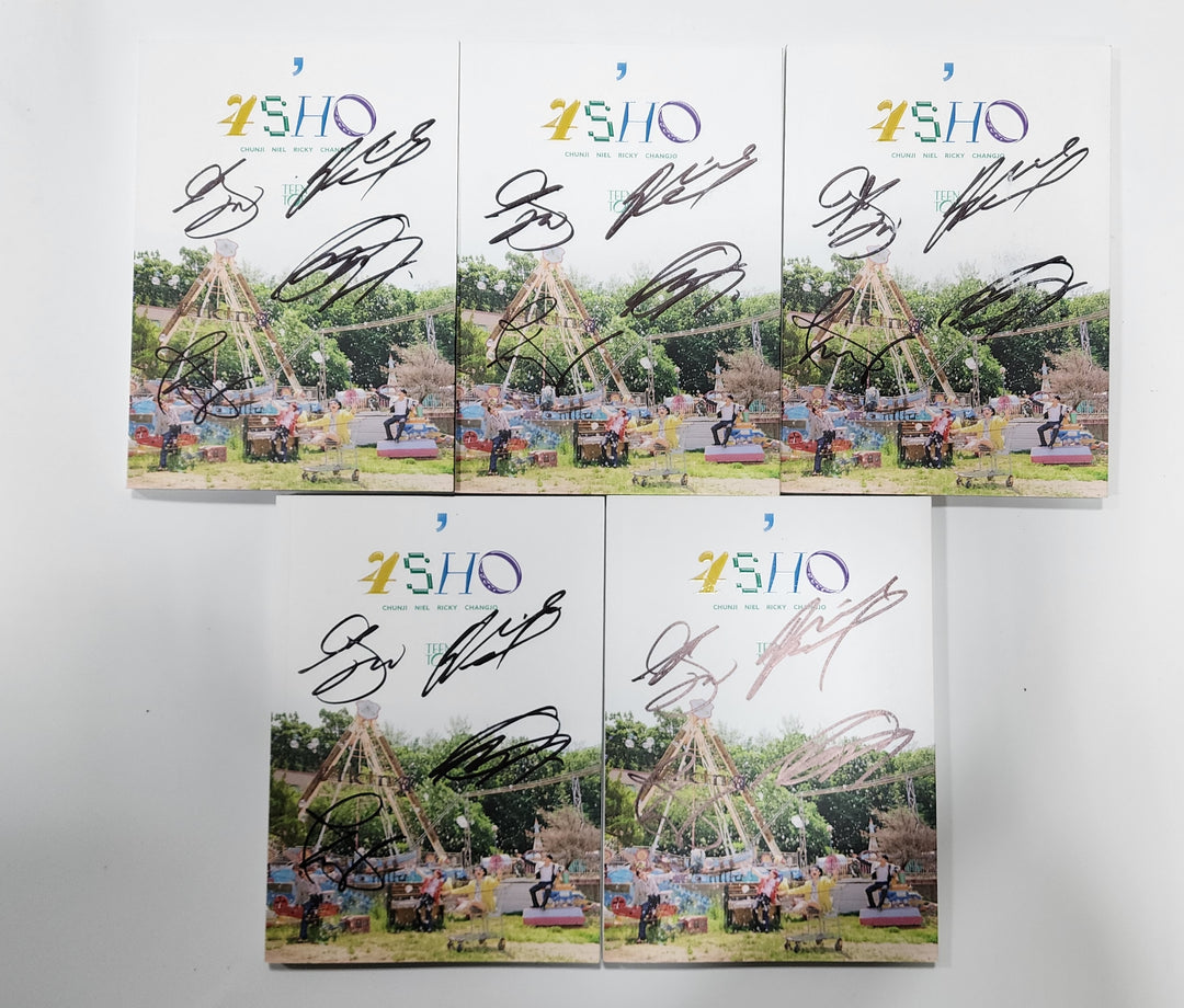 TEEN TOP "4SHO" - Hand Autographed(Signed) Promo Album - HALLYUSUPERSTORE