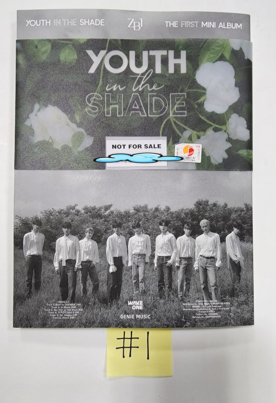 ZEROBASEONE (ZB1) "YOUTH IN THE SHADE"- Hand Autographed(Signed) Promo Album - HALLYUSUPERSTORE