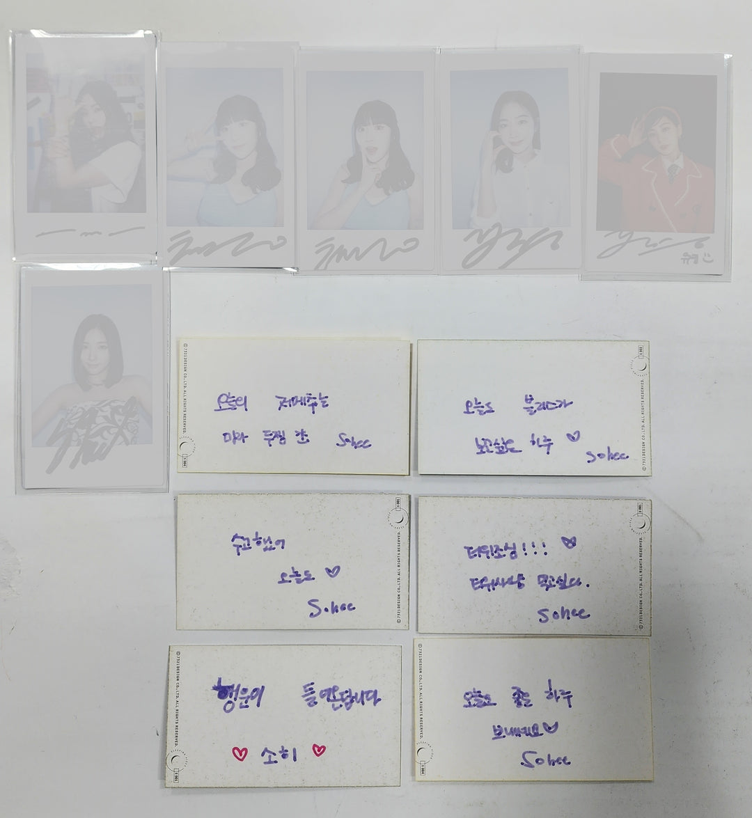 Alice "Show_Down" - Inside Record Hand Autographed(Signed) Polaroid & Message Card - HALLYUSUPERSTORE
