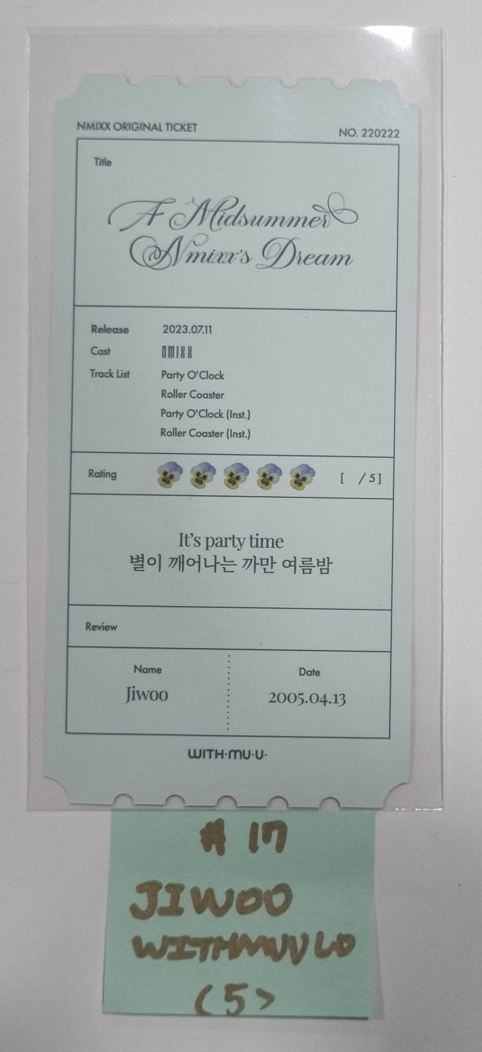 NMIXX "A Midsummer NMIXX’s Dream" - Withmuu Lucky Draw Event PVC Photocard, Ticket Round 2 - HALLYUSUPERSTORE