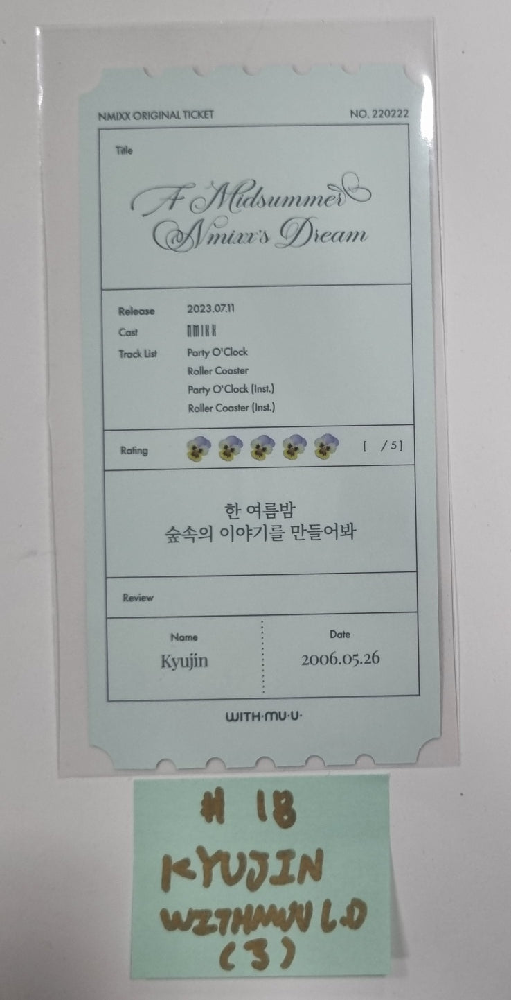 NMIXX "A Midsummer NMIXX’s Dream" - Withmuu Lucky Draw Event PVC Photocard, Ticket Round 2 - HALLYUSUPERSTORE