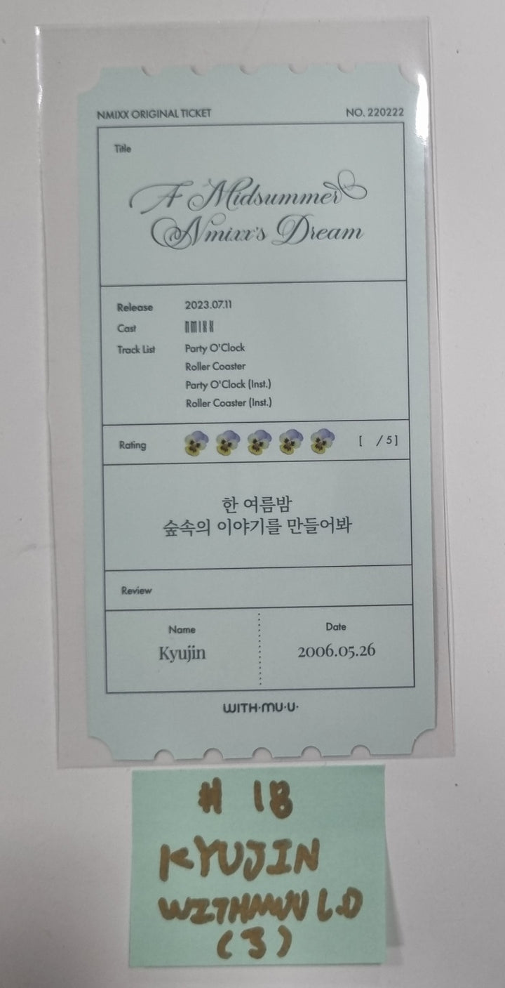 NMIXX "A Midsummer NMIXX’s Dream" - Withmuu Lucky Draw Event PVC Photocard, Ticket Round 2 - HALLYUSUPERSTORE