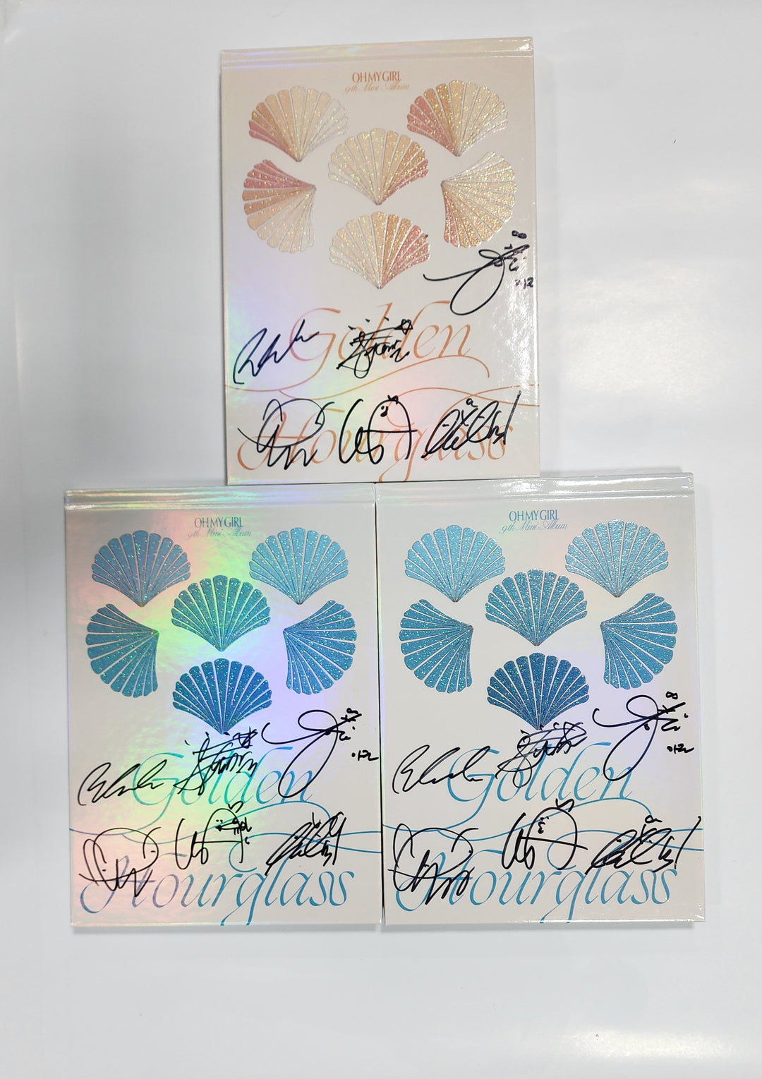 Oh My Girl "Golden Hourglass" - Hand Autographed(Signed) Promo Album - HALLYUSUPERSTORE