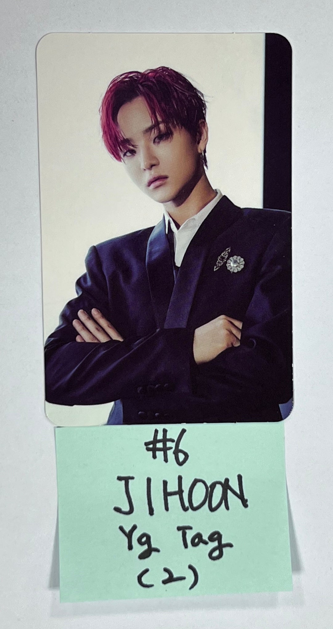 Treasure 2nd Full "REBOOT" - Official Photocard (YG Tag Album) [White &amp; Red Ver.] - HALLYUSUPERSTORE
