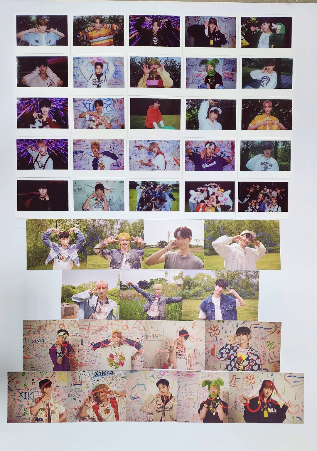 Xikers "HOUSE OF TRICKY : How to Play" - Official Wide Polaroid, Heart Postcard Set - HALLYUSUPERSTORE