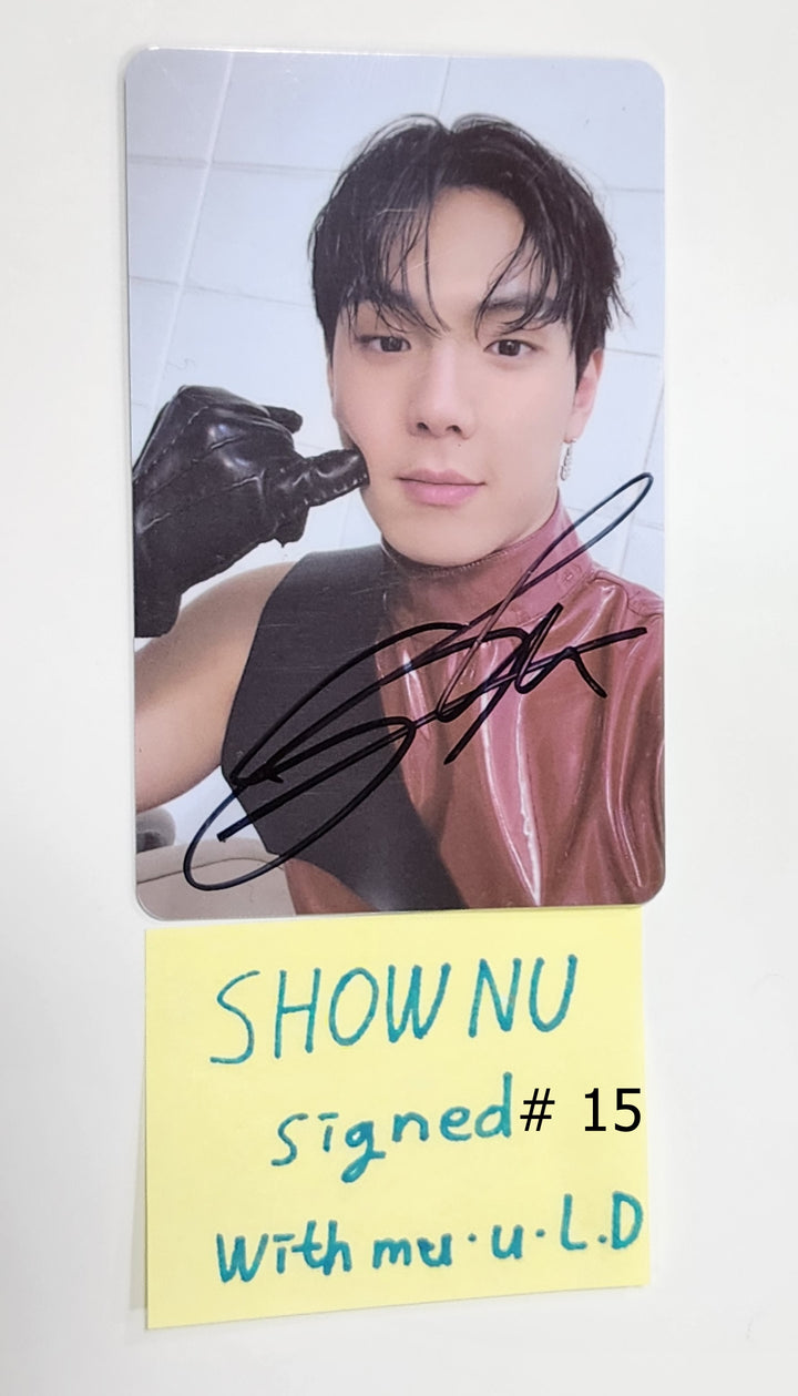 Shownu X Hyungwon "The Unseen" - Withmuu Lucky Draw Event PVC Photocard, Hand Autographed(Signed) PVC Photocard - HALLYUSUPERSTORE