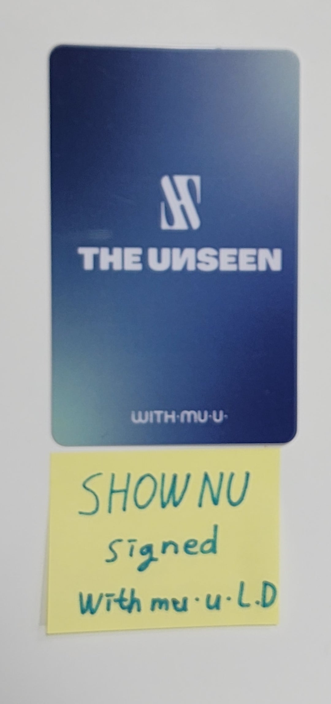 Shownu X Hyungwon "The Unseen" - Withmuu Lucky Draw Event PVC Photocard, Hand Autographed(Signed) PVC Photocard - HALLYUSUPERSTORE