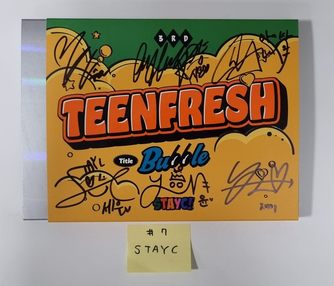 StayC 3rd Mini "TEENFRESH", Jihyo (of Twice) 1st Mini "ZONE", TripleS "LOVElution : MUHAN", Everglow 2nd Single "All My Girls", ODD EYE CIRCLE "Version Up" - Hand Autographed(Signed) Promo Album [23.08.21] - HALLYUSUPERSTORE