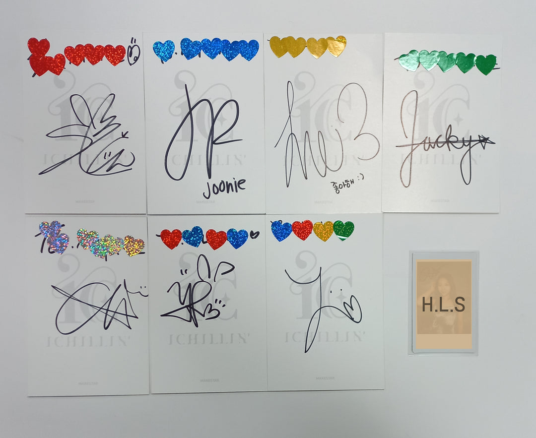 ICHILLIN' "I'M ON IT!" - Hand Autographed(Signed) Polaroid, Postcards Set (7EA) [23.08.21] - HALLYUSUPERSTORE