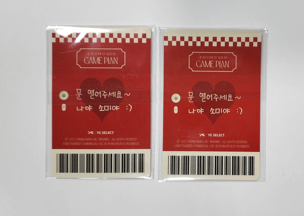 JEON SOMI "GAME PLAN" - YG Select Pre-Order Benefit Photocard [23.08.22] - HALLYUSUPERSTORE