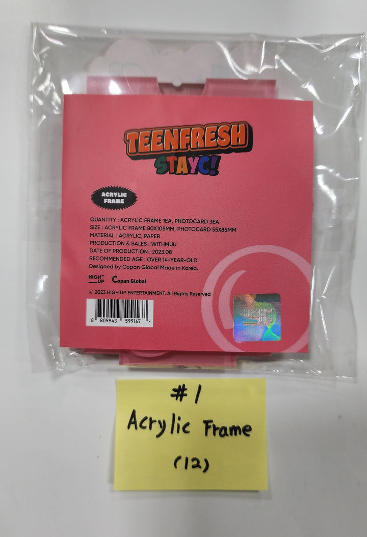 STAYC "TEENFRESH" - Withmuu Pop-Up Official MD [Acrylic Frame, Bubble Smart Tok, Postcard Set, Mesh Pouch &amp; Metal Sticker] [23.08.22] - HALLYUSUPERSTORE