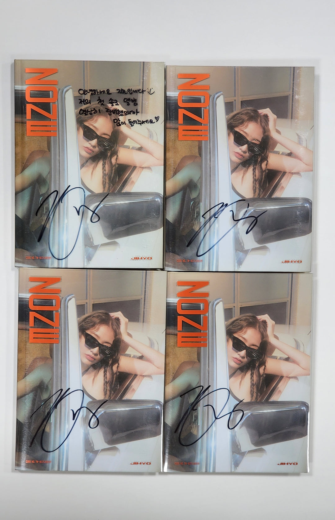 Jihyo (of Twice) 1st Mini "ZONE" - Hand Autographed(Signed) Promo Album [23.08.23] - HALLYUSUPERSTORE