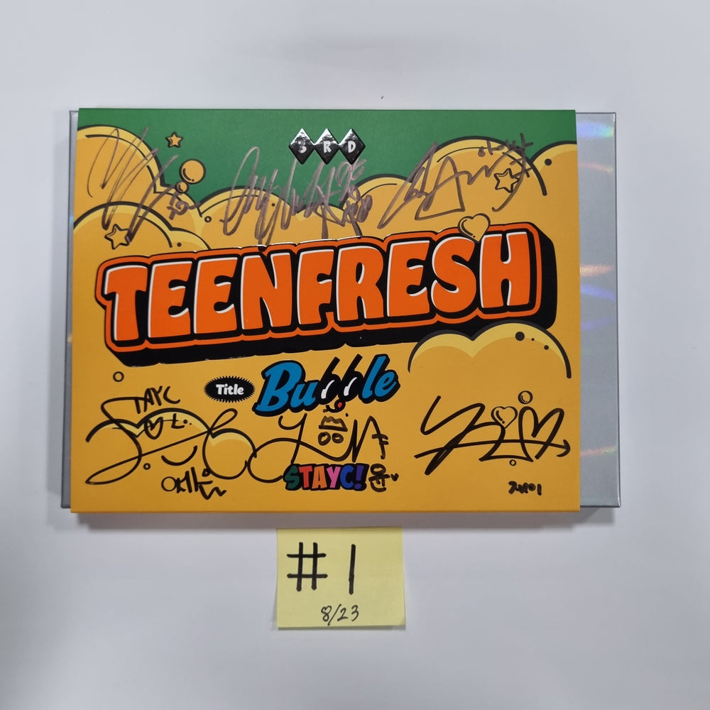 StayC 3rd Mini "TEENFRESH" - Hand Autographed(Signed) Promo Album [23.08.23] - HALLYUSUPERSTORE