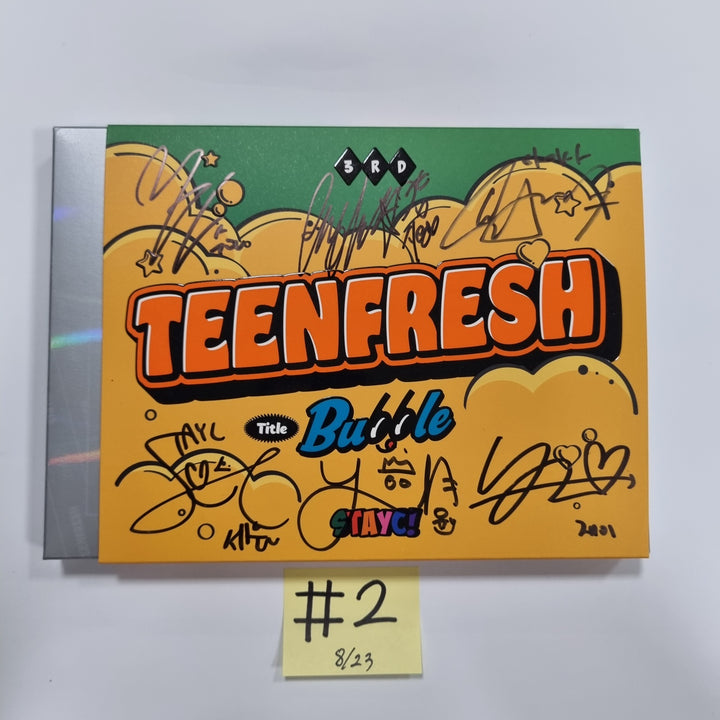 StayC 3rd Mini "TEENFRESH" - Hand Autographed(Signed) Promo Album [23.08.23] - HALLYUSUPERSTORE