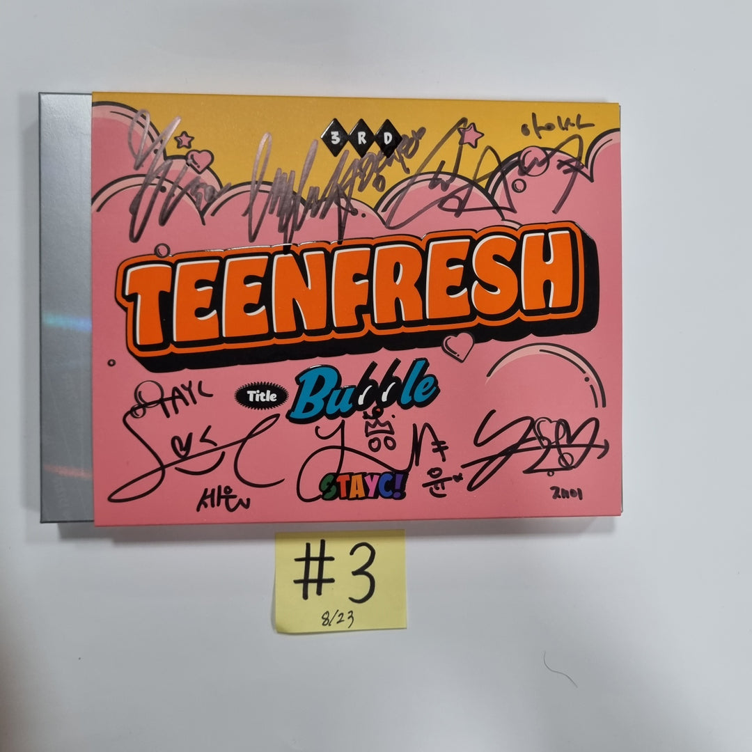 StayC 3rd Mini "TEENFRESH" - Hand Autographed(Signed) Promo Album [23.08.23] - HALLYUSUPERSTORE