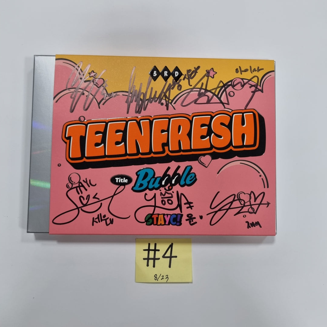 StayC 3rd Mini "TEENFRESH" - Hand Autographed(Signed) Promo Album [23.08.23] - HALLYUSUPERSTORE