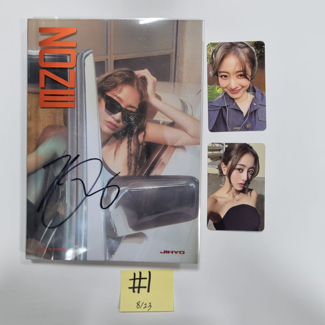 Jihyo (of Twice) 1st Mini "ZONE" - Hand Autographed(Signed) Promo Album [23.08.23] - HALLYUSUPERSTORE