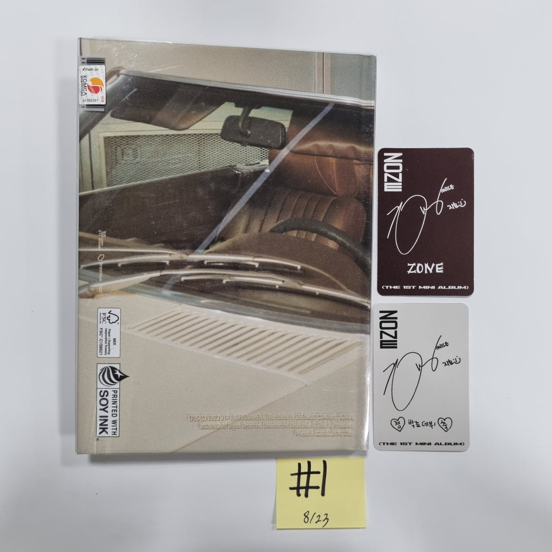 Jihyo (of Twice) 1st Mini "ZONE" - Hand Autographed(Signed) Promo Album [23.08.23] - HALLYUSUPERSTORE