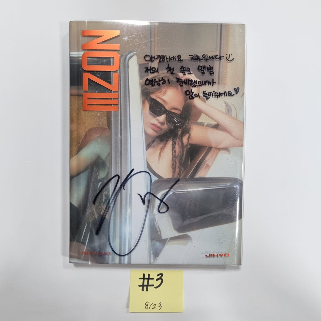 Jihyo (of Twice) 1st Mini "ZONE" - Hand Autographed(Signed) Promo Album [23.08.23] - HALLYUSUPERSTORE