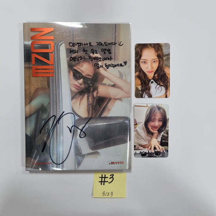 Jihyo (of Twice) 1st Mini "ZONE" - Hand Autographed(Signed) Promo Album [23.08.23] - HALLYUSUPERSTORE