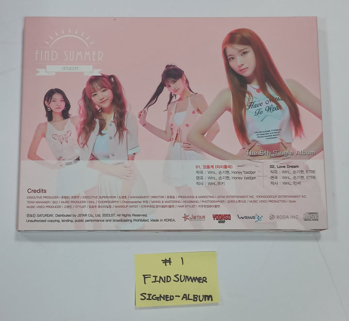 SATURDAY "Find Summer" - Afreeca TV "Making My Favorite I-dol project" - Hand Autographed(Signed) Album &amp; Paper + Event Photocard + Official Photocard [23.08.24] - HALLYUSUPERSTORE
