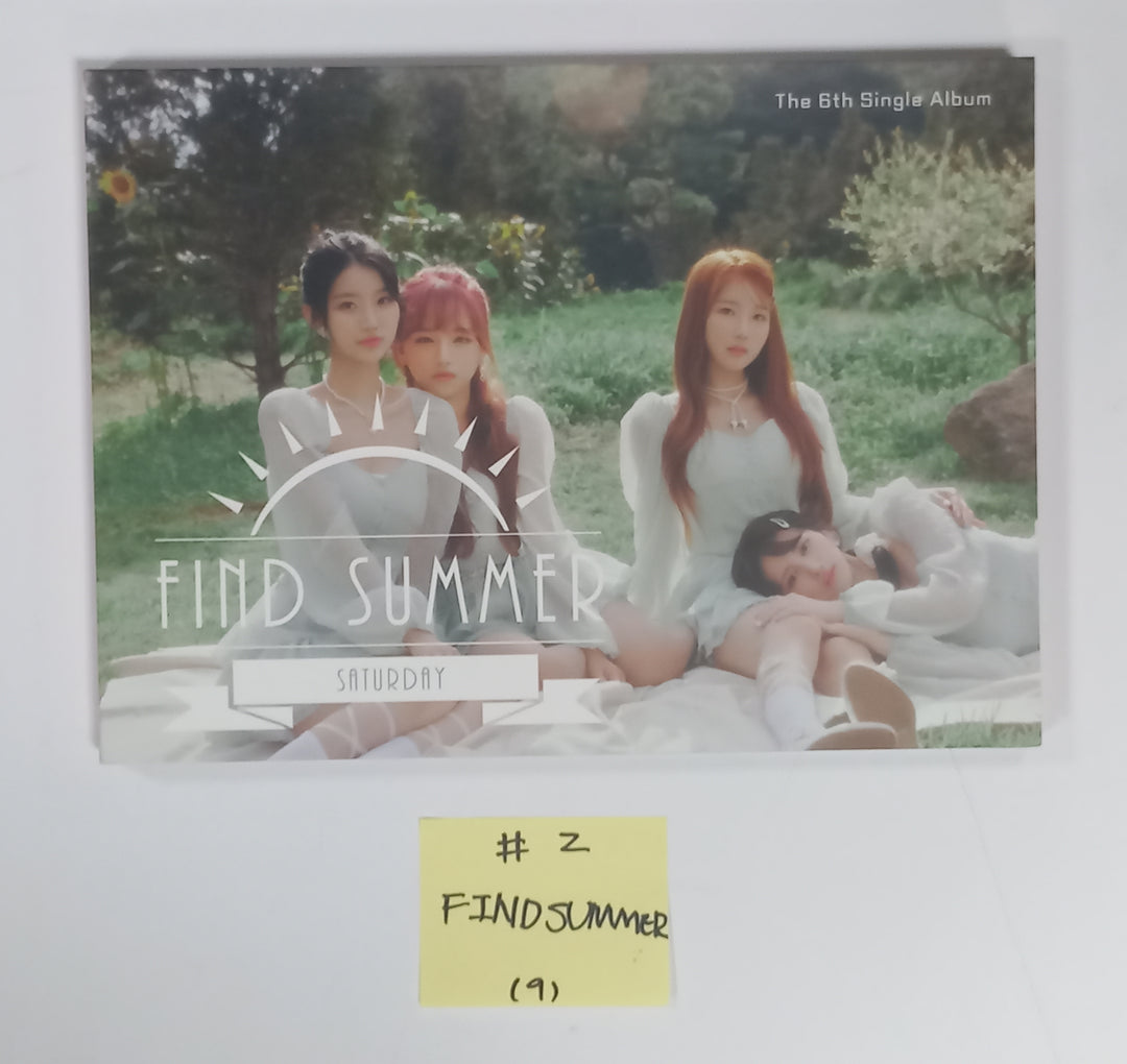 SATURDAY "Find Summer" - Afreeca TV "Making My Favorite I-dol project" - Hand Autographed(Signed) Album &amp; Paper + Event Photocard + Official Photocard [23.08.24] - HALLYUSUPERSTORE