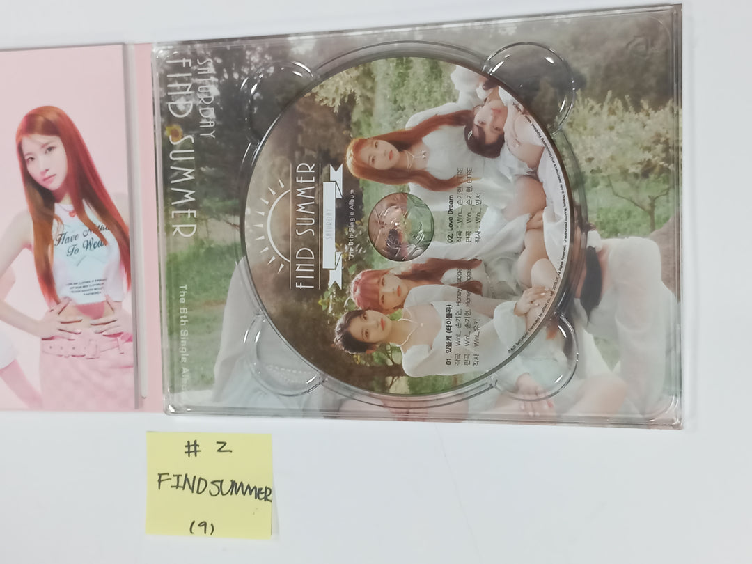 SATURDAY "Find Summer" - Afreeca TV "Making My Favorite I-dol project" - Hand Autographed(Signed) Album &amp; Paper + Event Photocard + Official Photocard [23.08.24] - HALLYUSUPERSTORE