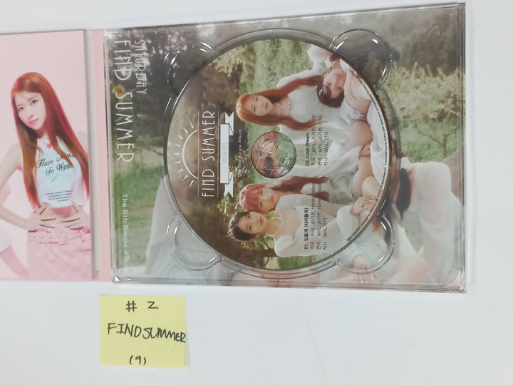 SATURDAY "Find Summer" - Afreeca TV "Making My Favorite I-dol project" - Hand Autographed(Signed) Album &amp; Paper + Event Photocard + Official Photocard [23.08.24] - HALLYUSUPERSTORE