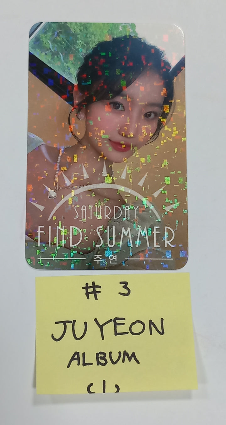 SATURDAY "Find Summer" - Afreeca TV "Making My Favorite I-dol project" - Hand Autographed(Signed) Album &amp; Paper + Event Photocard + Official Photocard [23.08.24] - HALLYUSUPERSTORE