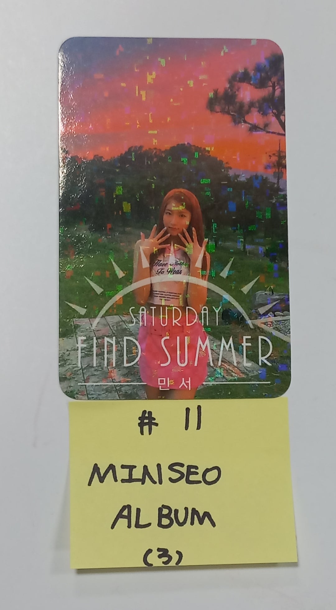 SATURDAY "Find Summer" - Afreeca TV "Making My Favorite I-dol project" - Hand Autographed(Signed) Album &amp; Paper + Event Photocard + Official Photocard [23.08.24] - HALLYUSUPERSTORE