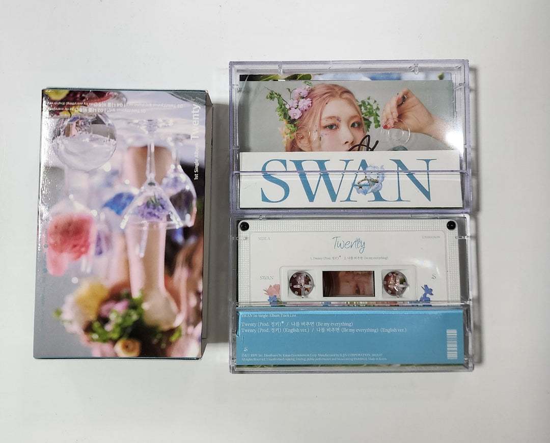 SWAN (Of Purple Kiss) "Twenty" [CASSETTE TAPE] - Hand Autographed(Signed) Album [23.08.25] - HALLYUSUPERSTORE